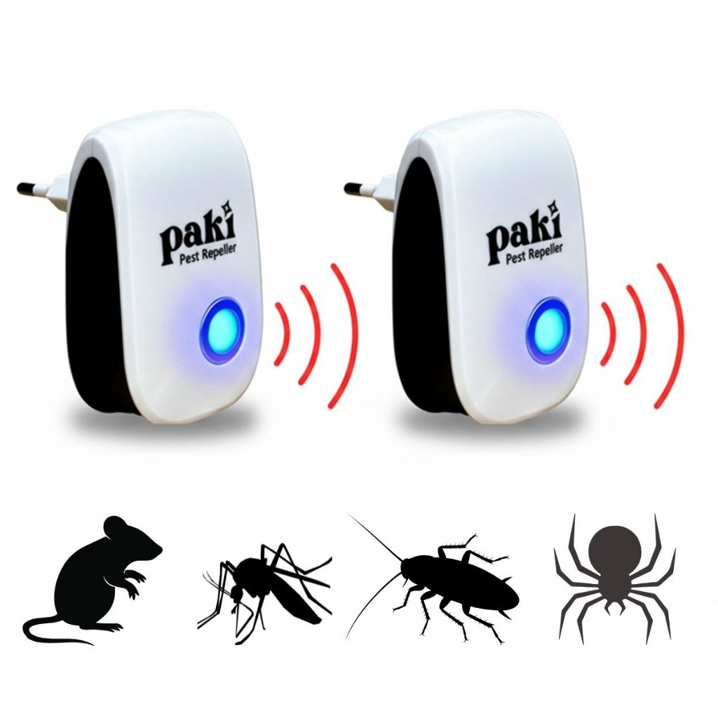 Kit 2 Repelente Ultrassônico Tomada Paki Espanta Insetos Mosquitos Formigas Barata Sem Veneno Bivolt Kit 2 Repelente Ultrassônico Tomada Paki Espanta Insetos Mosquitos Formigas Barata Sem Veneno Bivolt