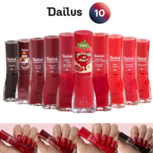 KIT 10 ESMALTES TONS VERMELHOS - DAILUS - Oferta na Shopee