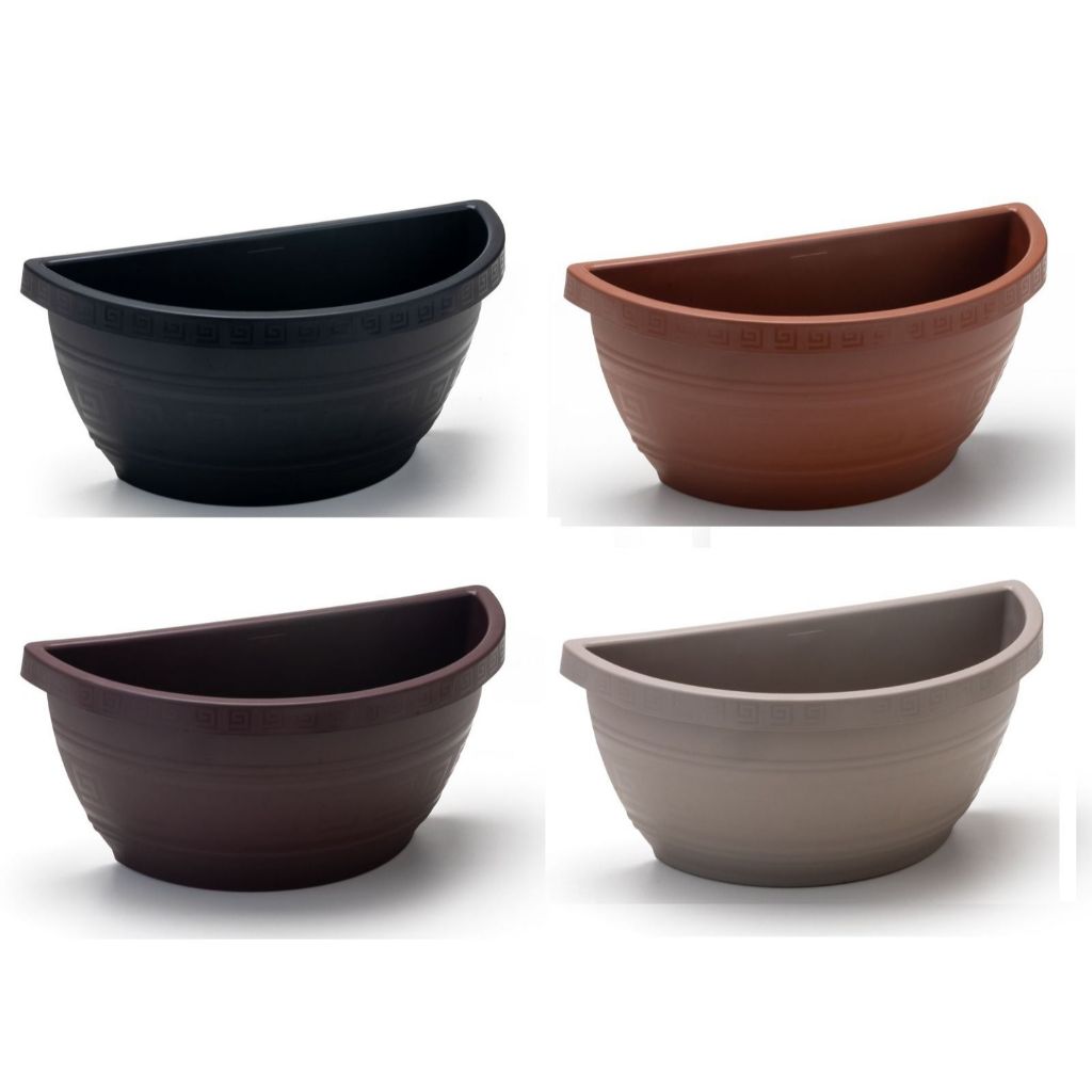 Kit 3 Vaso de Parede Meia Lua 1,7Litros –Ideal para Jardins Verticais Kit 3 Vaso de Parede Meia Lua 1