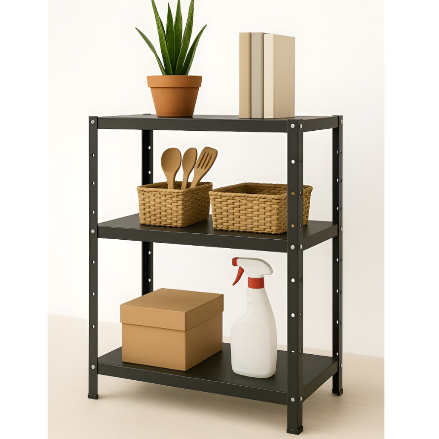 Estante De Aço Armário Multiuso 60cm 3 Bandejas Resistente Estante De Aço Armário Multiuso 60cm 3 Bandejas Resistente