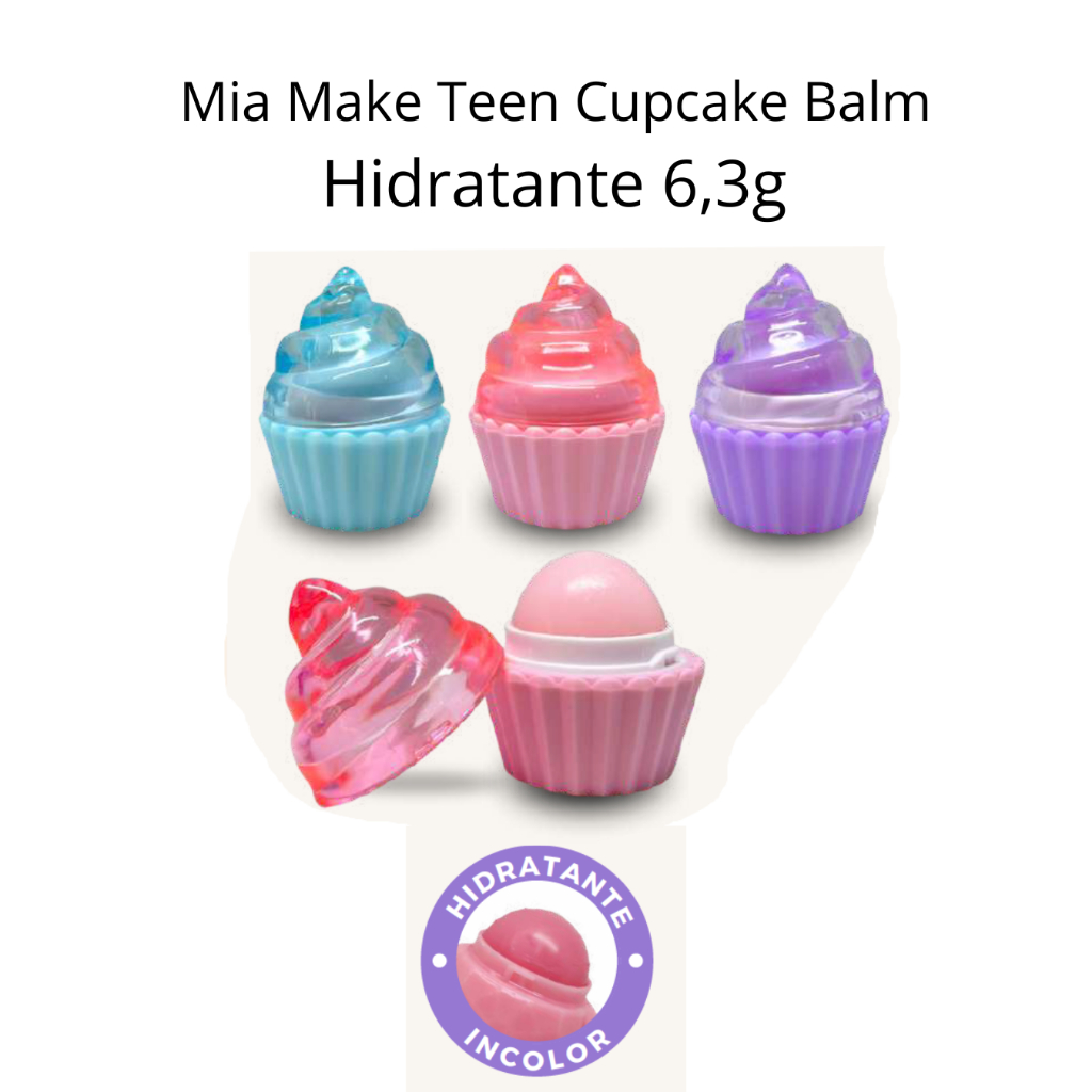Cupcake Balm Hidratante 6,3g Mia Make Teen Cupcake Balm Hidratante 6,3g Mia Make Teen