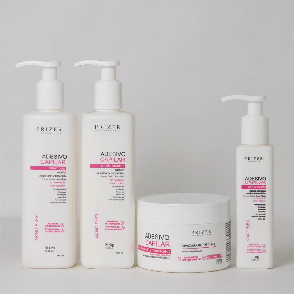 Adesivo Capilar – Shampoo 310ml + Condicionador 300gr + Máscara 250g + Finalizador Concervado 110ml Adesivo Capilar – Shampoo 310ml + Condicionador 300gr + Máscara 250g + Finalizador Concervado 110ml