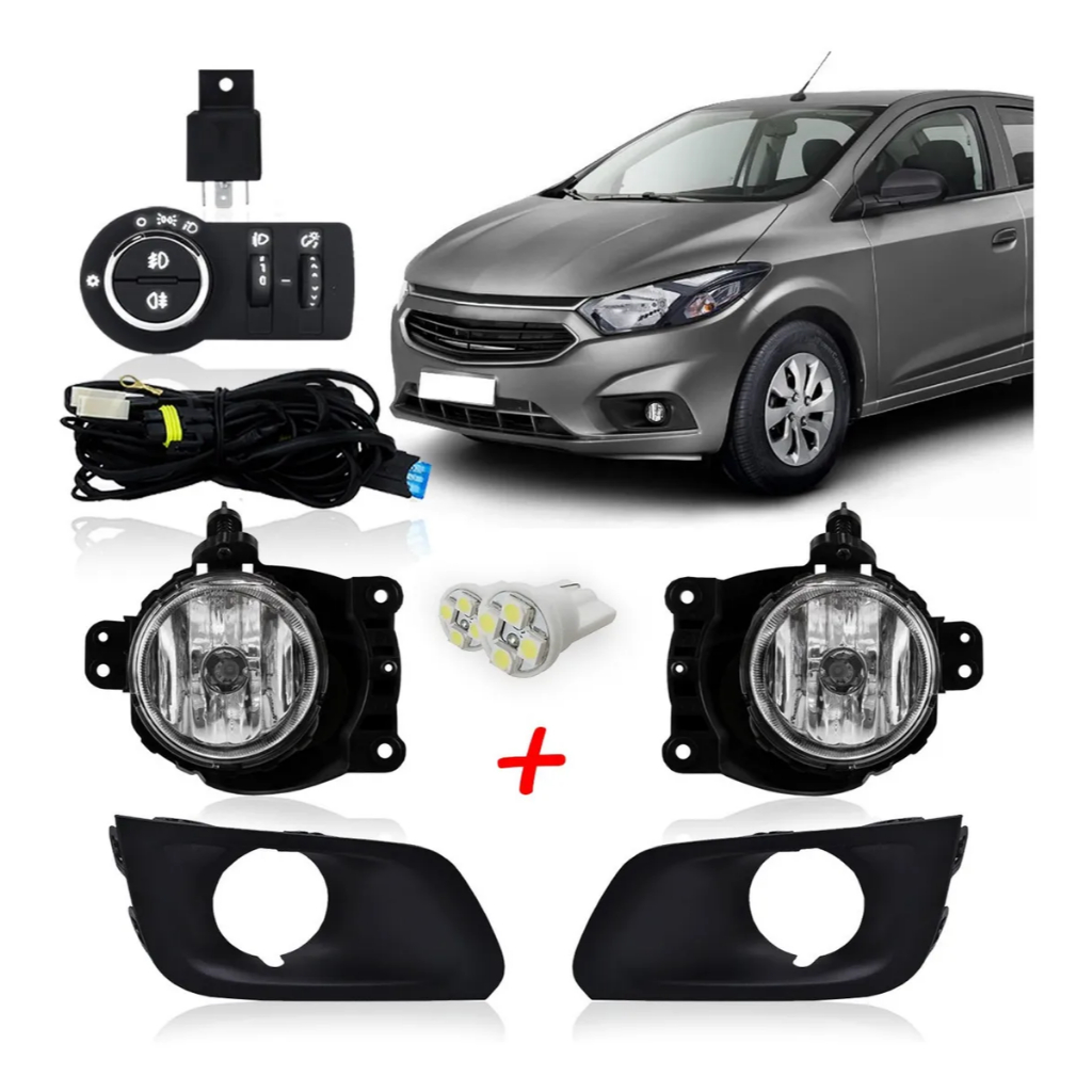 Kit Farol de Milha Onix 2017 a 2019 LT + Brinde Botão Kit Farol de Milha Onix 2017 a 2019 LT + Brinde Botão