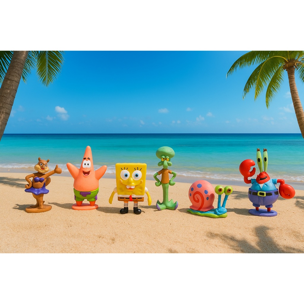 Bob Esponja Colecionável Kit 6 Miniaturas Bonecos Cartoon Anime Bob Esponja Colecionável Kit 6 Miniaturas Bonecos Cartoon Anime - Oferta na Shopee
