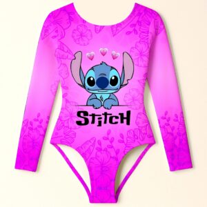 Maiô Infantil Menina Juvenil Manga Longa Proteção Solar UV50+ Roupa de Praia Banho Natação Estampado Desenhos Infantis - Oferta na Shopee