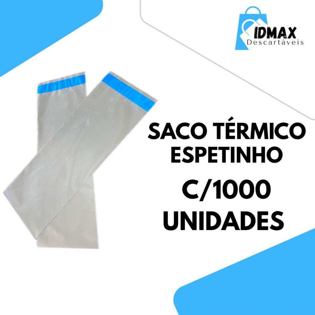 Embalagem Térmica Para Espetinho Lisa Metalizada C/1000 UNIDADES Embalagem Térmica Para Espetinho Lisa Metalizada C/1000 UNIDADES