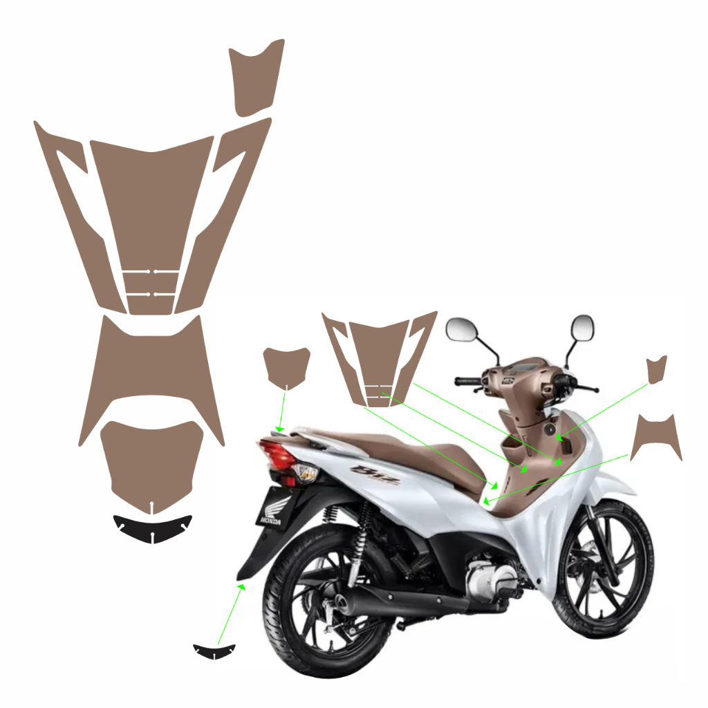 KIT ADESIVO PROTETOR PREMIUM BIZ 2026 – BEGE LISO FOSCO – PA KIT ADESIVO PROTETOR PREMIUM BIZ 2026 – BEGE LISO FOSCO – PA