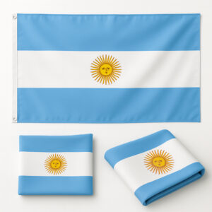 Bandeira Argentina Oficial C/Anilhas 90x60 Cm Cores Fortes - Oferta na Shopee