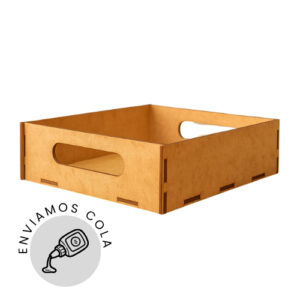 Bandeja MDF Cru Lisa com Alça 20x15 | Kit 10 Ideal para Artesanato - Oferta na Shopee