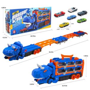 Caminhão Dinossauro Engolidor de Carrinho - com Kit de 6 e 4 Carrinhos - Oferta na Shopee
