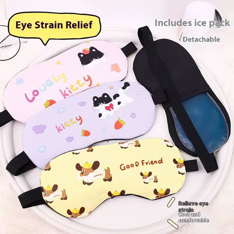 Máscara para olho / tapa de olho com gel térmico para dormir e descanso estampas fofa Máscara para olho / tapa de olho com gel térmico para dormir e descanso estampas fofa - Oferta na Shopee