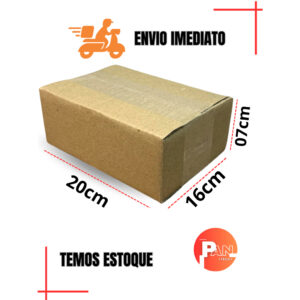 100 Caixas de Papelão 20x16x7 cm – Padrão Envio Correios Sedex E-commerce  Embalagem Reforçada - Oferta na Shopee