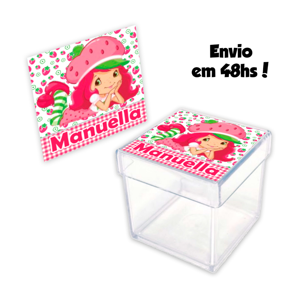 10, 20, 30 ou 40 kit caixa acrílica moranguinho / moranguinho baby (envio rápido) 10