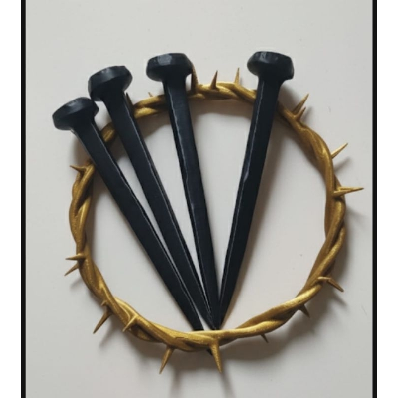 kit Santa Ceia, Coroa de Espinhos + 4 cravos da crucificação – Culto no Lar/ igrejas | Ideal para Famílias, páscoa. kit Santa Ceia
