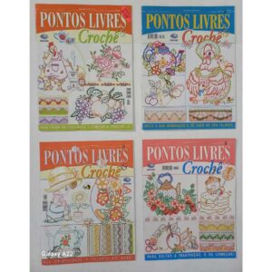 Kit 4 Revistas Pontos Livres & Crochê Editora CENTRAL - Oferta na Shopee