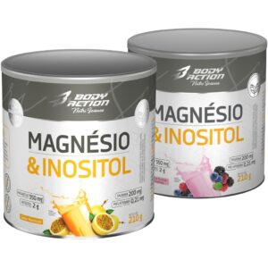 Kit 2x Magnésio & Inositol Com Melatonina 210g Bodyaction - Oferta na Shopee