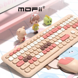 Teclado e mouse sem fio USB wirelessn Macarons Colorido MOFII Candy - Oferta na Shopee