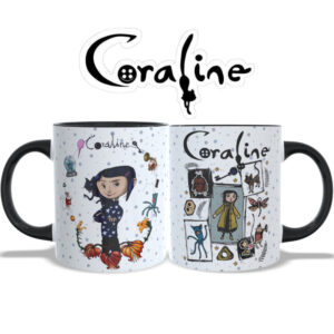 Caneca Coraline - Personalizada Com Seu Nome - Porcelana Premium - Presente Menina - Oferta na Shopee