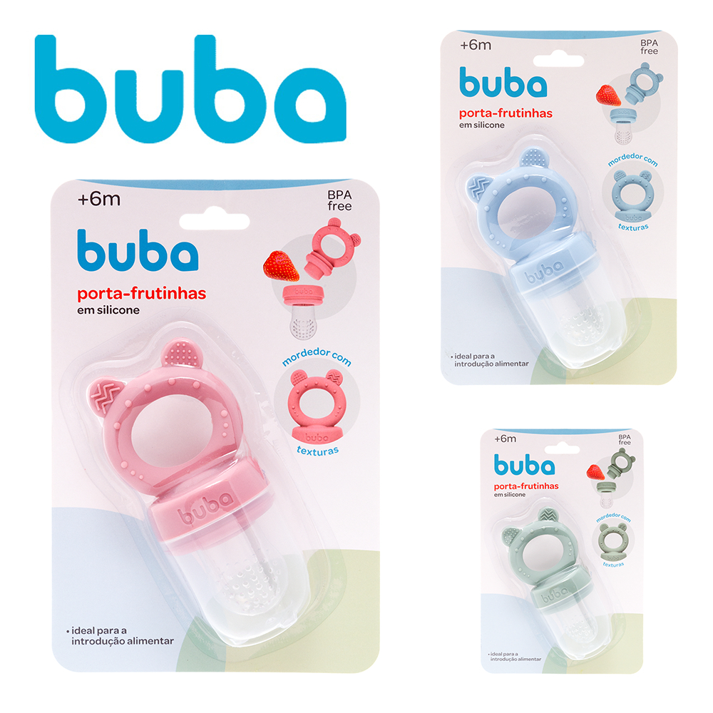 Chupeta Porta Frutinha com Mordedor Silicone Buba Chupeta Porta Frutinha com Mordedor Silicone Buba - Oferta na Shopee