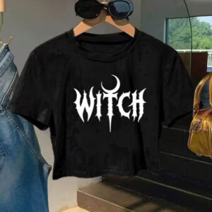 Blusa Cropped Oversized Tshirt Feminina Witch Bruxa Gotico Punk Aesthetic Retro Pop Dark Lua Moon - Oferta na Shopee
