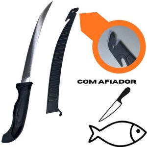 FACA / FILETEIRA LUATEK C AFIADOR 24CM L - Oferta na Shopee