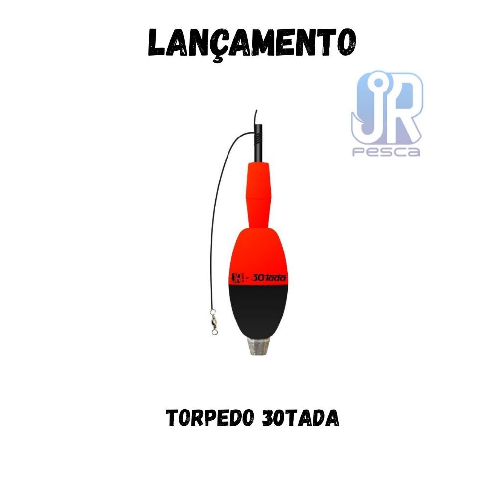 Boia Torpedo 30TADA 35g da JRpesca (alta visibilidade) torpedinho pequeno trintada para pesca Boia Torpedo 30TADA 35g da JRpesca (alta visibilidade) torpedinho pequeno trintada para pesca
