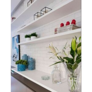 Kit 3 Prateleiras 100x25 MDF 15mm Branco Com Suportes - Oferta na Shopee