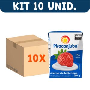 Kit 10 Creme de Leite Piracanjuba Cremoso Versatil para Receitas Doces Salgadas 15% Gordura 200g - Oferta na Shopee