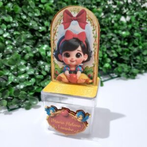 Kit Apliques Personalizados para Caixa Acrílica Branca de Neve Baby / Princesas - Lembrancinhas Festa Infantil - Oferta na Shopee