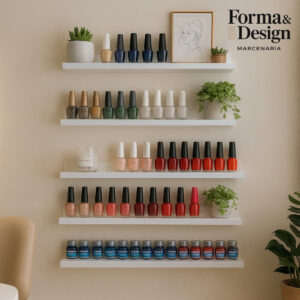 Prateleira Expositor Esmaltes 50| 60|70| 80cm MDF Branco Temperos Brinquedos Carrinhos Decoração - Oferta na Shopee