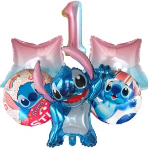 Kit 6 Balão Metalizado Lilo Stitch Redondo Estrela Número Tie Dye Degradê Decoração Aniversario - Oferta na Shopee