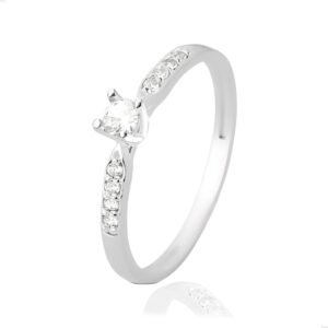 Anel Solitário Prata 925 Vicky Zircônia Central 3mm - Oferta na Shopee
