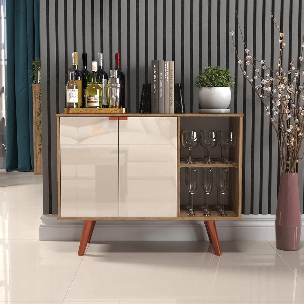 Aparador Retrô Buffet Balcão Cantinho do Café para Sala de Jantar 2 Portas e 2 Nichos Aparador Retrô Buffet Balcão Cantinho do Café para Sala de Jantar 2 Portas e 2 Nichos - Oferta na Shopee