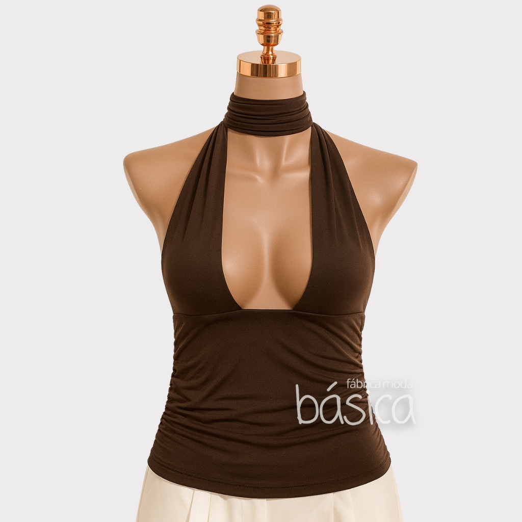 Blusa Cropped Amarraçao Multiformas Decote Forado Festa Moda Gringa Decotado Suplex Sexy Sustentaçao Blusa Cropped Amarraçao Multiformas Decote Forado Festa Moda Gringa Decotado Suplex Sexy Sustentaçao - Oferta na Shopee