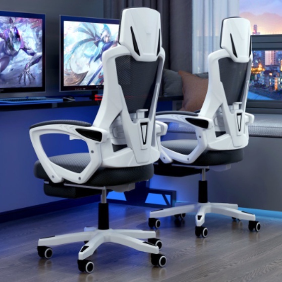 Cadeira Escritório Gamer Reclinável Giratória Ergonômica Tela Mesh Com Apoio Para Pés Confortável Cadeira Escritório Gamer Reclinável Giratória Ergonômica Tela Mesh Com Apoio Para Pés Confortável