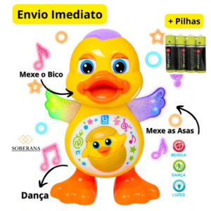 Pato Brinquedo Infantil Patinho Dançante Musical Dança