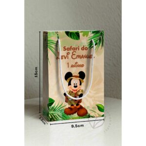 Kit Sacolinha Surpresa Safari do Mickey | Nome + Idade | Sacolinha Personalizada | PEGUE E MONTE - Oferta na Shopee