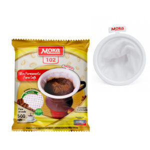 Kit Filtro Permanente para Café - Moka - Tamanho 102 e 103 - TNT - Feltro Sintético - Passa 500 café - Coador de café - Oferta na Shopee