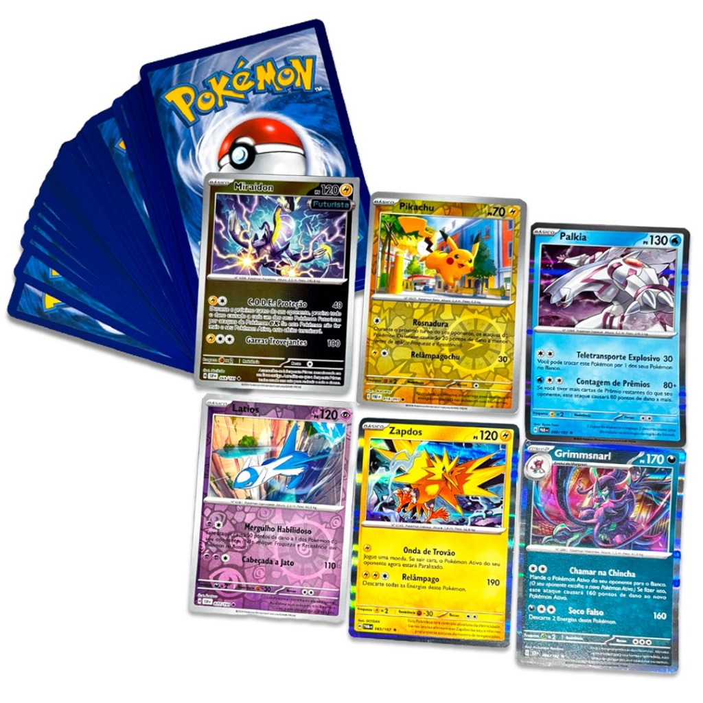 Lote de Cartas Pokémon Originais – 100 Cartas Sortidas Lote de Cartas Pokémon Originais – 100 Cartas Sortidas