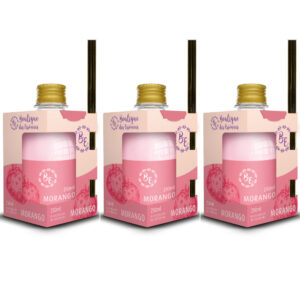 3 Difusor/Cheirinho De Ambiente 250ml Boutique Morango - Oferta na Shopee