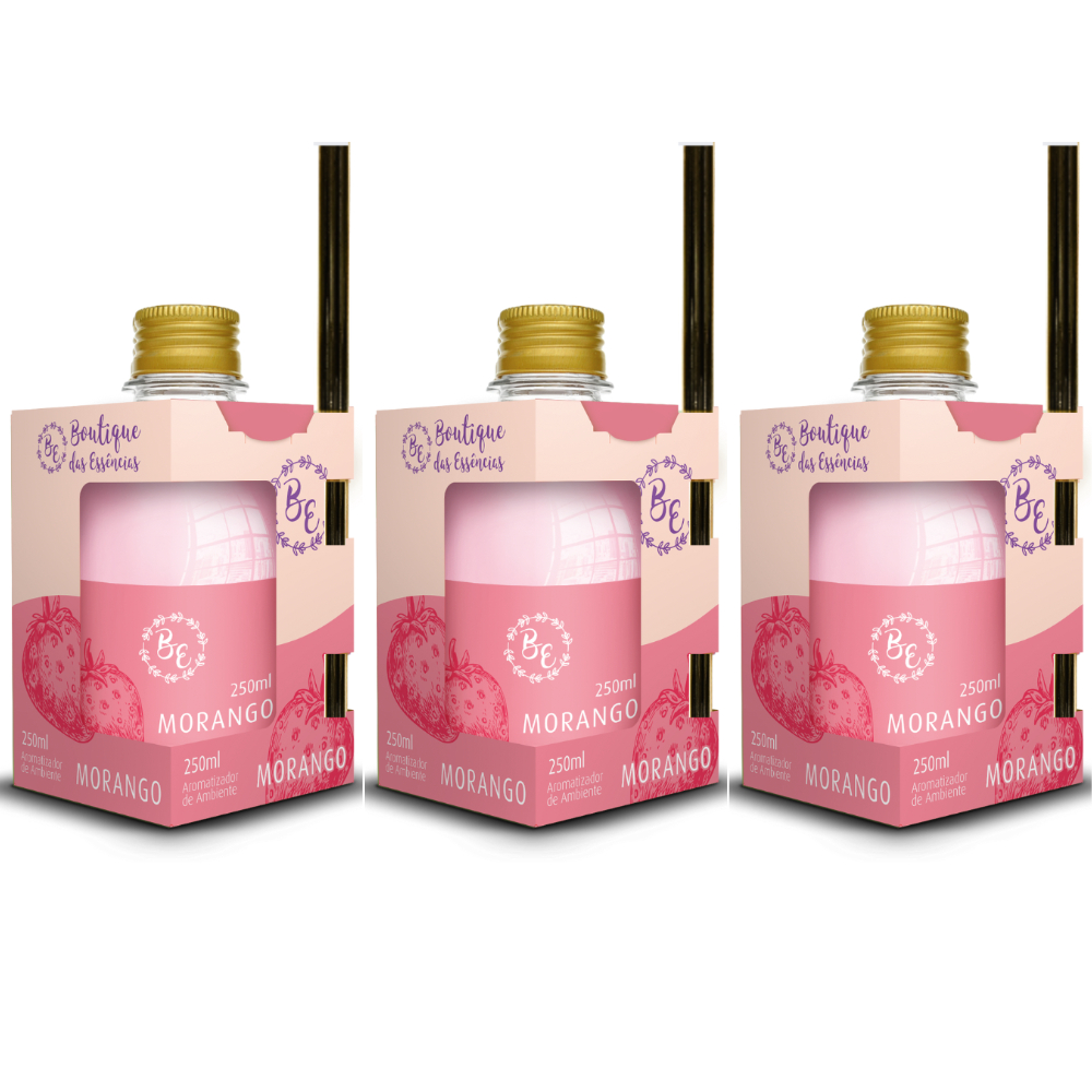 3 Difusor/Cheirinho De Ambiente 250ml Boutique Morango 3 Difusor/Cheirinho De Ambiente 250ml Boutique Morango - Oferta na Shopee