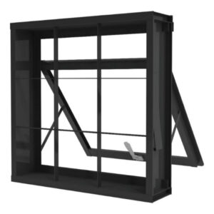 Vitro Janela De Banheiro Aço Basculante Com Grade 50x50 Sem Vidro Alta Qualidade - Oferta na Shopee