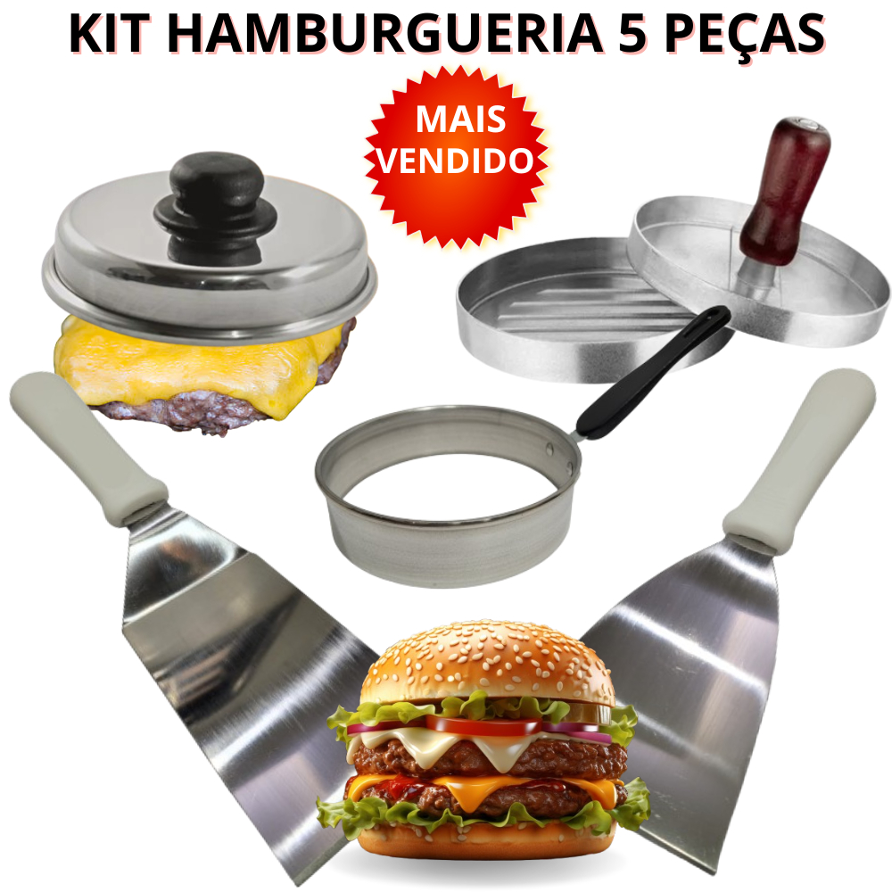 Kit Conjunto Hamburgueria Restaurante Modelador Hambúrguer Ovo Espátulas Aço Inox Abafador Alumínio Kit Conjunto Hamburgueria Restaurante Modelador Hambúrguer Ovo Espátulas Aço Inox Abafador Alumínio - Oferta na Shopee
