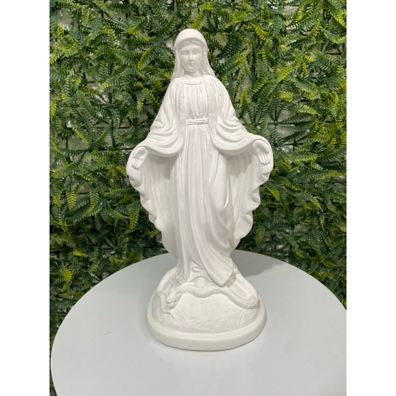Imagem De Nossa Senhora Das Graças 28cm - Em Gesso Cru - Acabamento Impecável - Rico em Detalhes. Imagem De Nossa Senhora Das Graças 28cm - Em Gesso Cru - Acabamento Impecável - Rico em Detalhes. - Oferta na Shopee