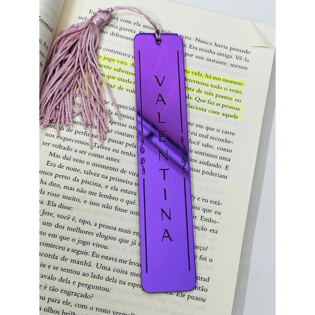Marca Páginas de Livro Personalizado Marcador em Acrílico Espelhado com Nome Marca Páginas de Livro Personalizado Marcador em Acrílico Espelhado com Nome - Oferta na Shopee