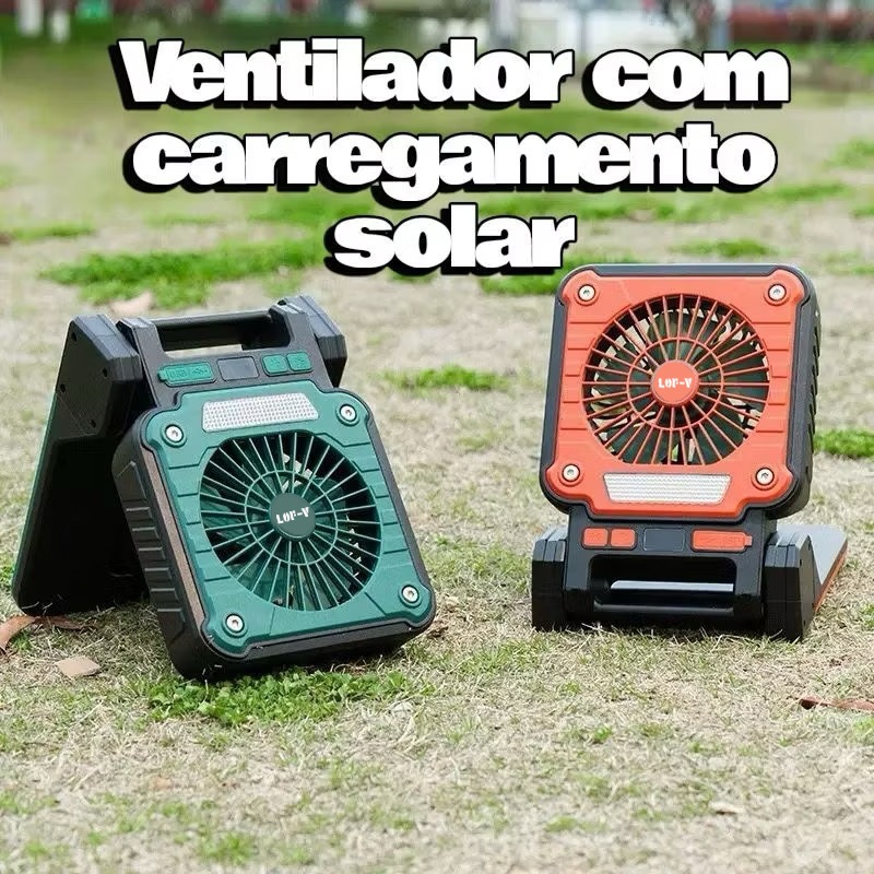 Ventilador Portátil de Acampamento com Luz LED – 270° de Rotação, Bateria 7800mAh, Luz LED Brilhante Ventilador Portátil de Acampamento com Luz LED – 270° de Rotação, Bateria 7800mAh, Luz LED Brilhante