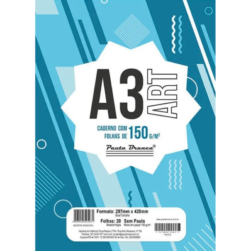 Bloco Desenho Tecnico A3 Sem Margem Art 20 Folhas Branco 150g Pauta Branca Bloco Desenho Tecnico A3 Sem Margem Art 20 Folhas Branco 150g Pauta Branca - Oferta na Shopee
