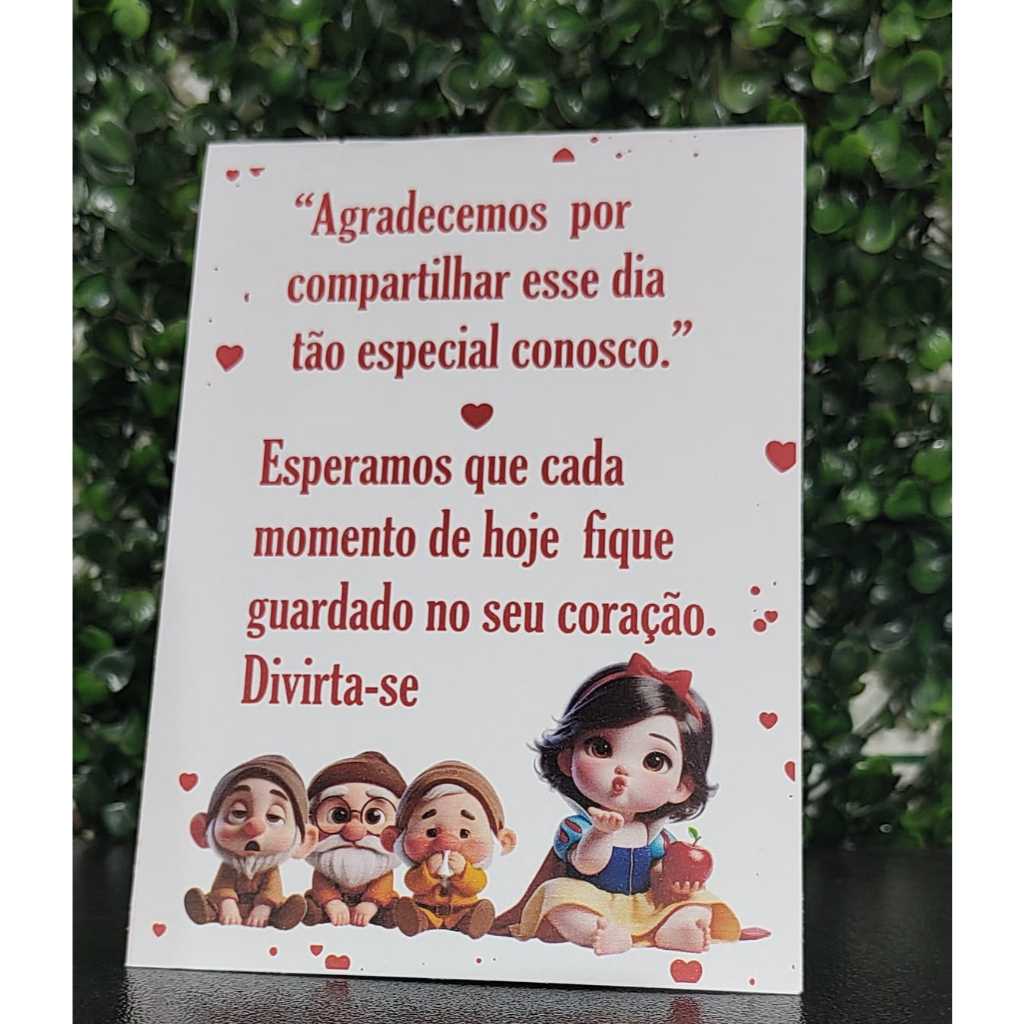 PLAQUINHA DE MESA BRANCA DE NEVE BABY E OS ANÕES CENTRO DE MESA BRANCA DE NEVE BABY PLAQUINHA DE MESA BRANCA DE NEVE BABY E OS ANÕES CENTRO DE MESA BRANCA DE NEVE BABY - Oferta na Shopee
