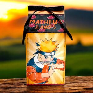 20 Caixinhas Milk  Personalizada Naruto Cute Com Nome  e idade Lembrancinha Para  Festa - Oferta na Shopee