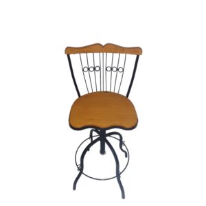 Banqueta Bistrô 70 cm Regulável e Giratória | Ferro e Madeira para Balcão Oferta Relâmpago - Oferta na Shopee